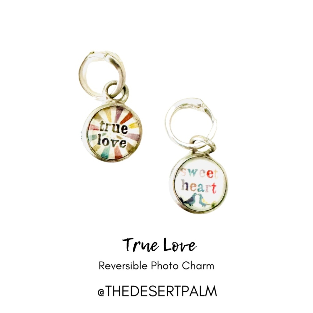True Love Reversible Photo Charm ✨ | Sweet Heart Double-Sided Inspirational